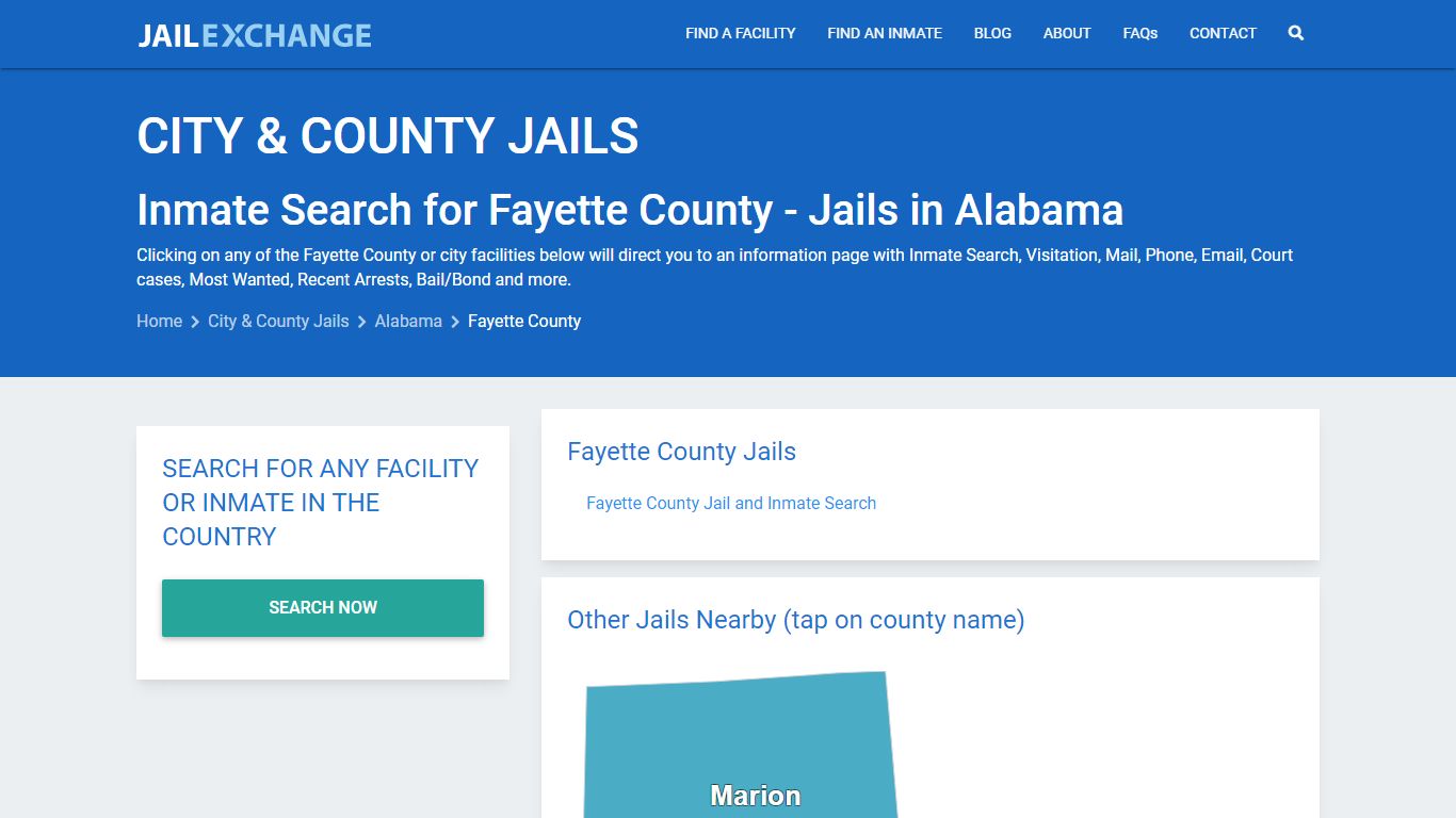 Inmate Search for Fayette County | Jails in Alabama - Jail Exchange